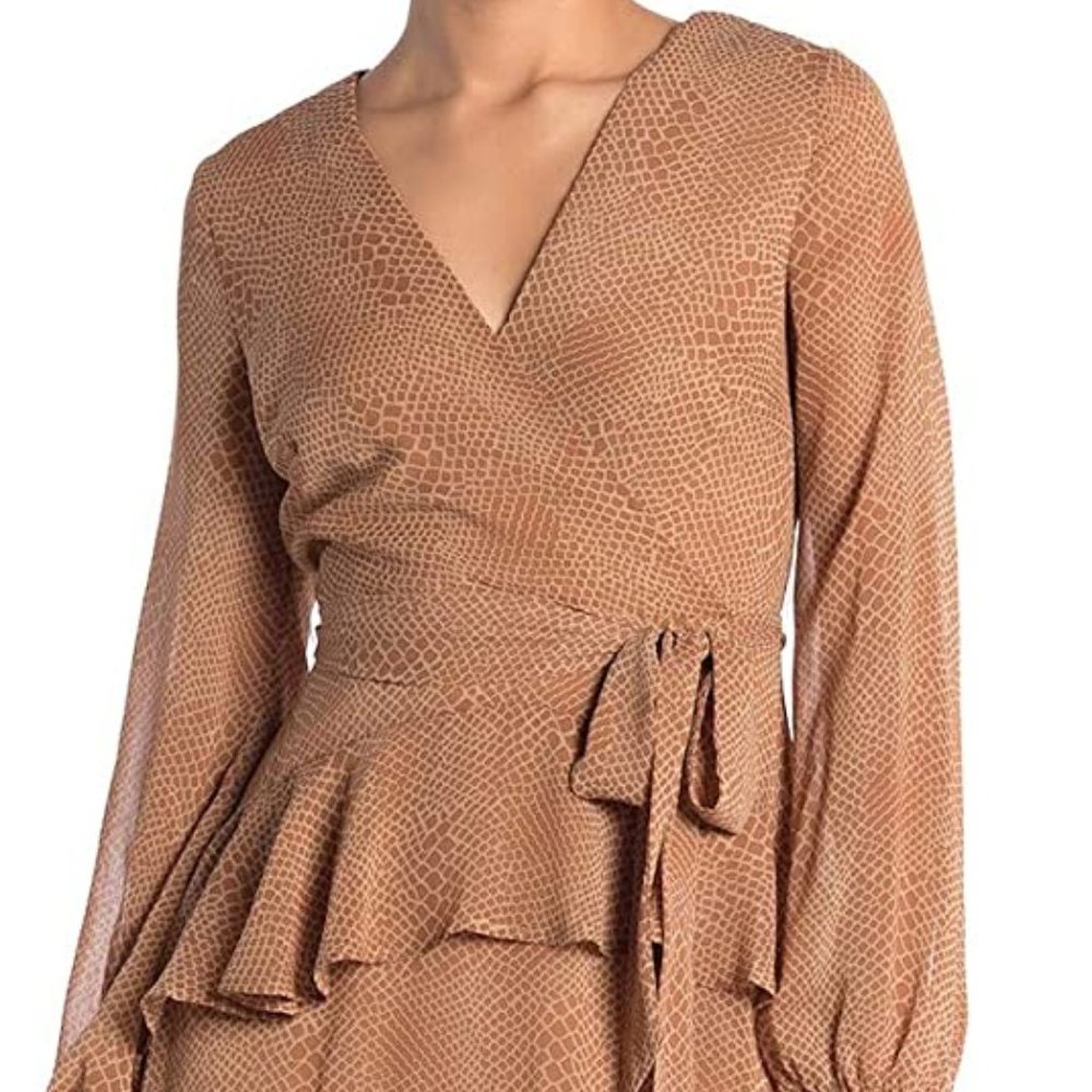Material Girl -Animal Print V-Neck Party Dress-